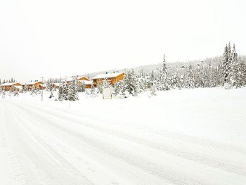 Scenic view of snow against sky