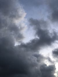 Low angle view of storm clouds in sky