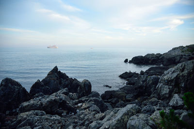 Scenic view of sea against sky