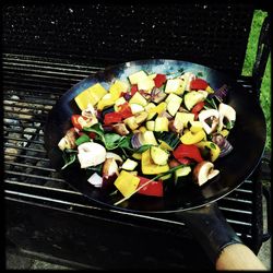 Close-up of food on table