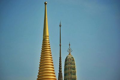 Low angle view of built structure against clear sky