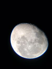 Low angle view of moon in sky