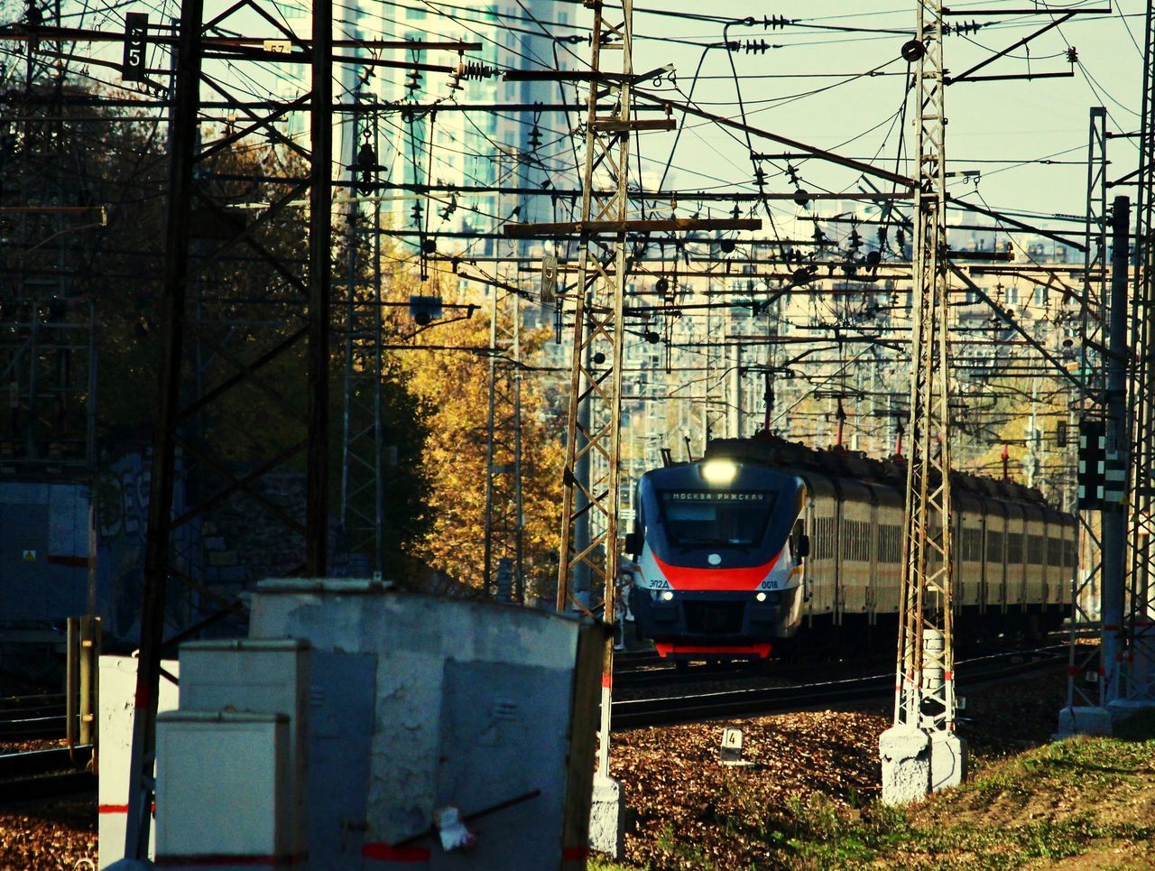 TRAIN ON RAILROAD TRACK