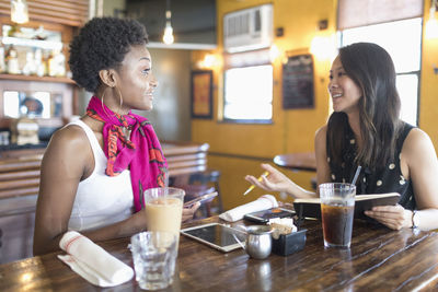 Friends having lunch together