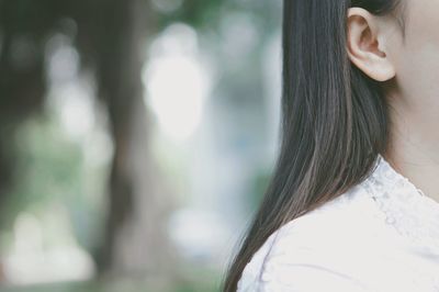Woman looking at camera