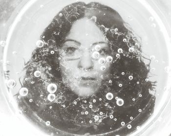 Close-up of bubbles in water