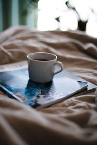 Close-up of coffee on table