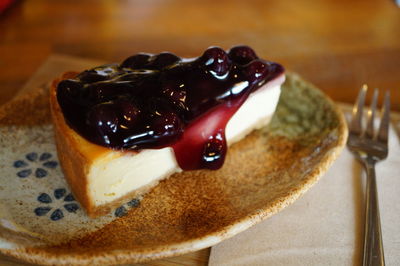 Close-up of dessert in plate