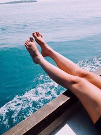 Close-up of woman feet