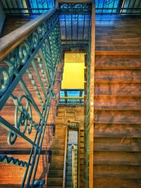 Low angle view of staircase in building