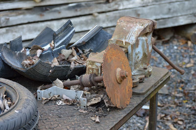 Close-up of rusty metal