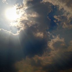 Low angle view of cloudy sky