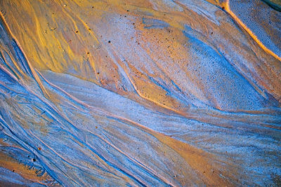 Abstract color sand texture at kaolin mine