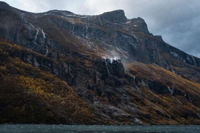 Scenic view of mountain against sky