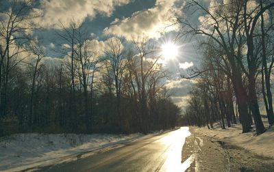 Scenic view of snow covered landscape