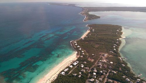 High angle view of sea