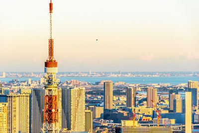 Modern buildings in city against sky