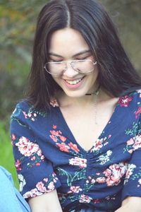 Beautiful young woman smiling