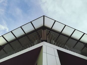 Low angle view of modern building against sky