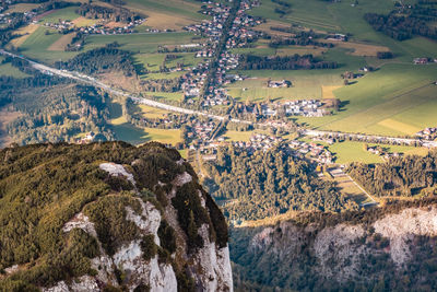 Aerial view of rural landscape