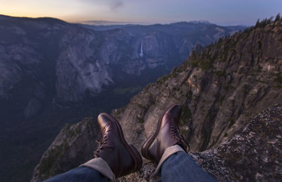 Low section of man on mountain