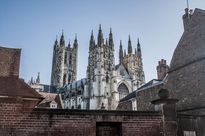 Low angle view of buildings against sky