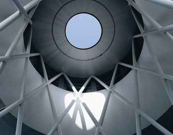 Low angle view of spiral staircase