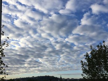 Low angle view of cloudy sky