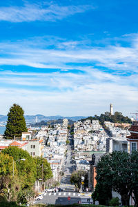 View of city buildings against sky