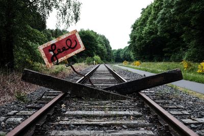 Empty railroad track