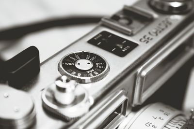 Close-up of vintage camera