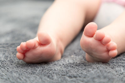 Close-up of baby feet
