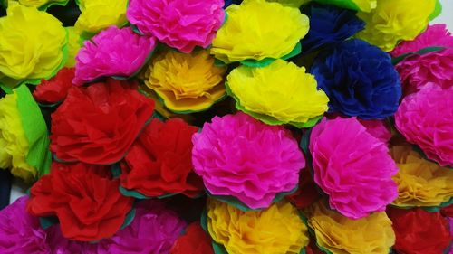 Full frame shot of multi colored flowers for sale