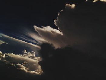 Low angle view of clouds in sky