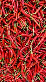 Full frame shot of red chili peppers
