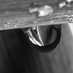 Close-up of drinking glass on table