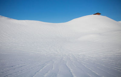 Scenic view of snowcapped mountain against sky