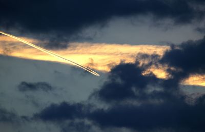 Low angle view of cloudy sky