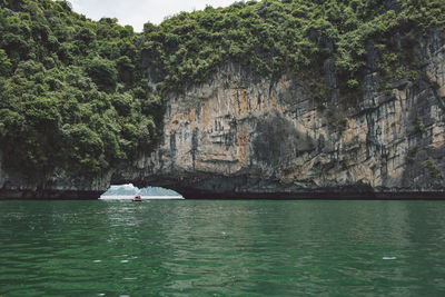 Rock mountain at halong bay