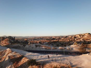 Scenic view of landscape against clear sky