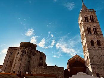 Low angle view of historic building against sky