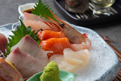 Close-up of fish in plate