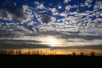 Scenic view of dramatic sky during sunset