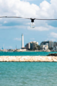 Low angle view of sea against sky