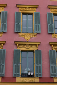 Low angle view of yellow building
