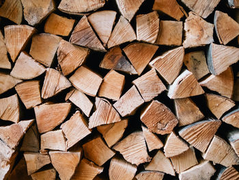 Full frame shot of logs