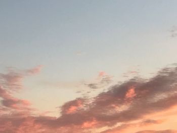 Low angle view of clouds in sky