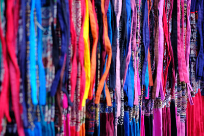 Full frame shot of colorful market stall
