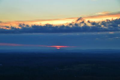 Scenic view of landscape against sky during sunset