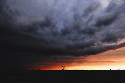 Dramatic sky over landscape